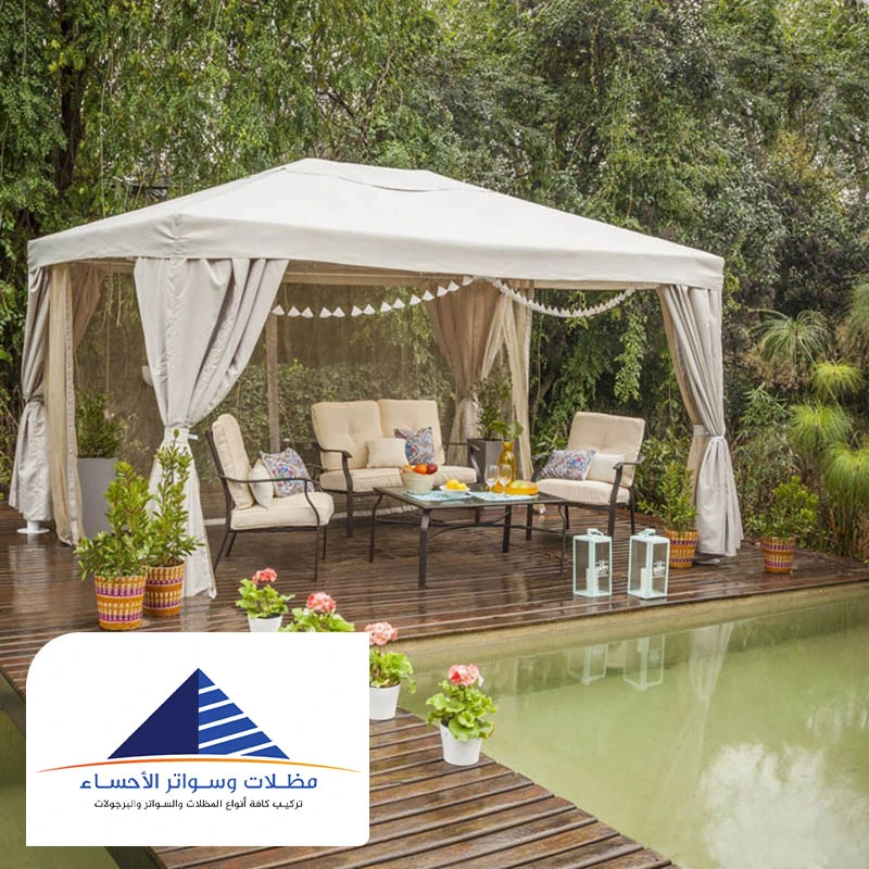 مظلات حدائق خشبية الاحساء